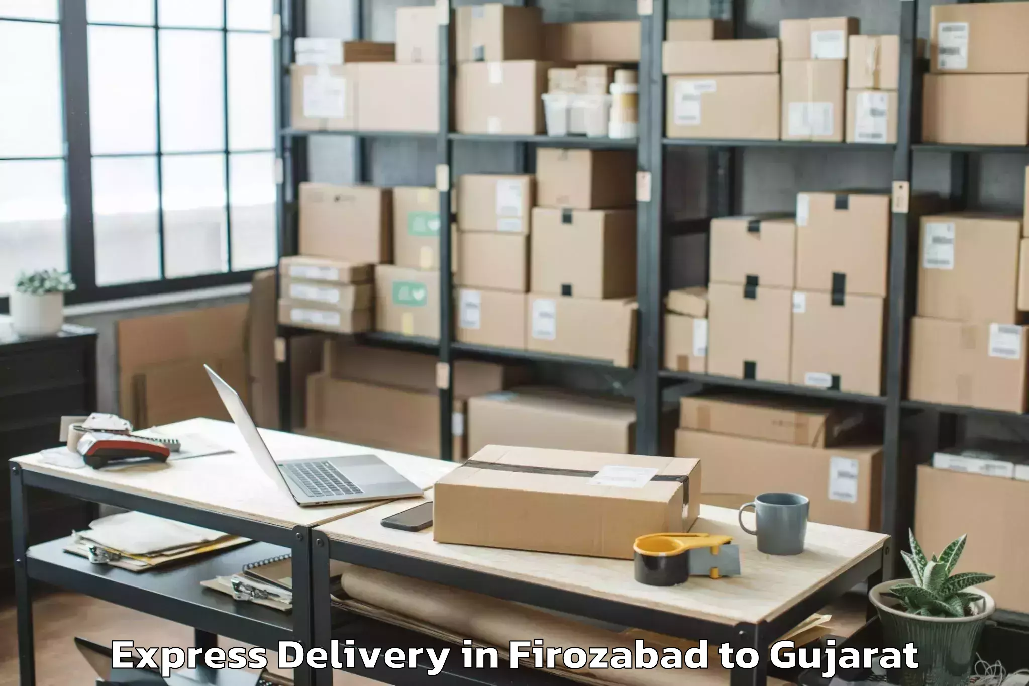 Affordable Firozabad to Vadnagar Express Delivery